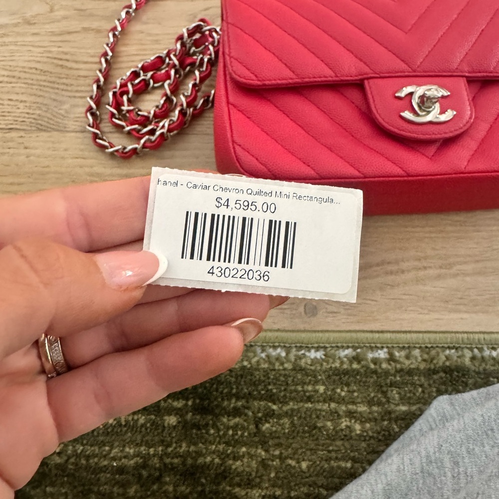 Chanel Red Chevron Crossbody Bag - Picture 9 of 9
